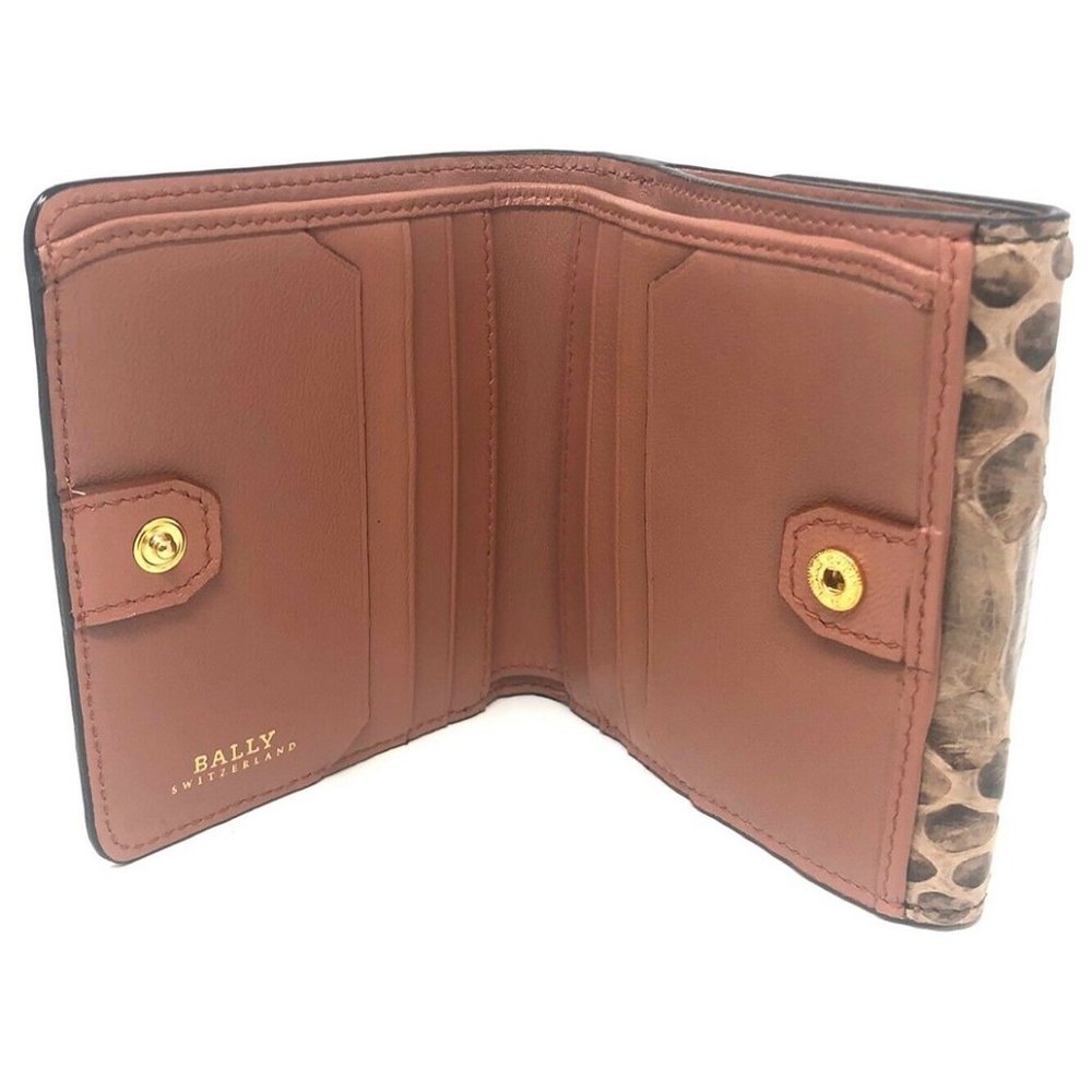 Bally Women's Python Snake Skin Bifold Wallet - Picture 6 of 8